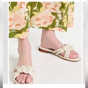 Kansas Bintulu Nautical knot sandals ivory leather size 7